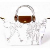 Le Pliage By Boutique Longchamp Paris soldes sortie Sacs A Main Broderie Blanc